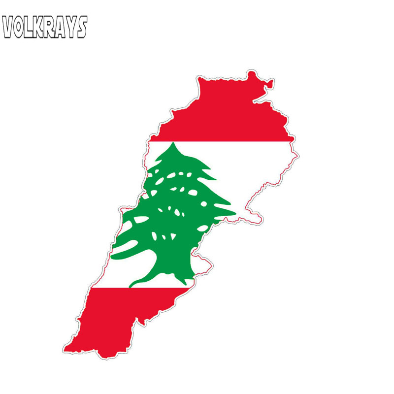 Car Accessories Lebanon - Volkrays Kreative Auto Aufkleber Libanon Flagge