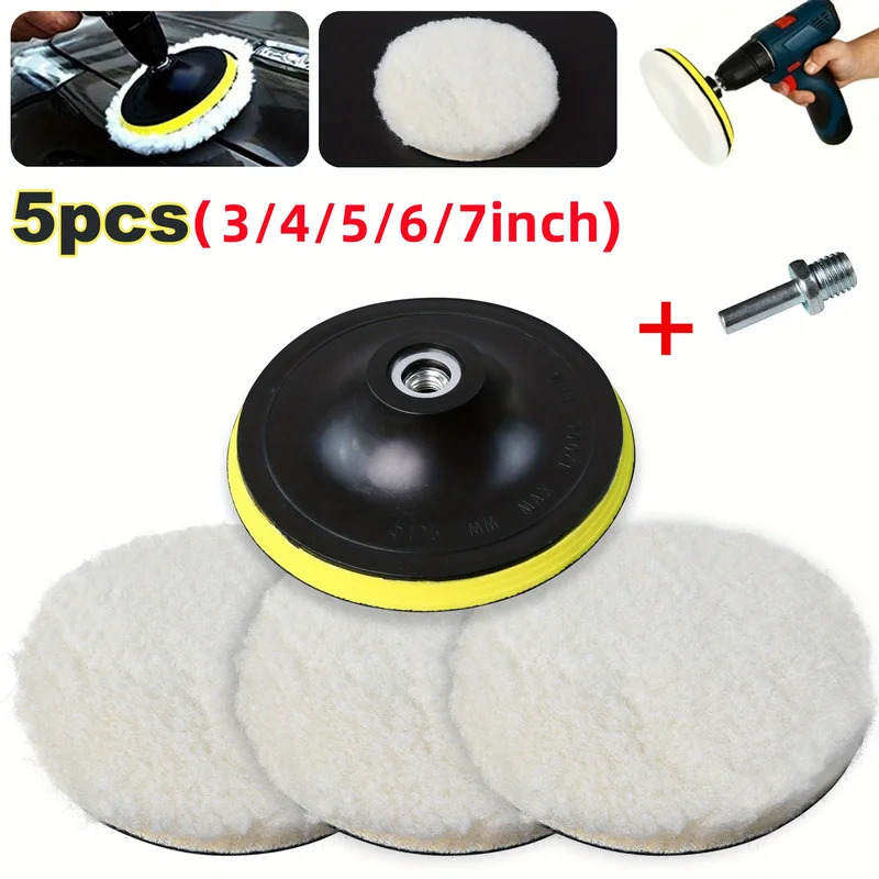 Car Wax Polishing Pad - 5PCS 7/6/5/4/3 zoll Auto Polieren Wachsen