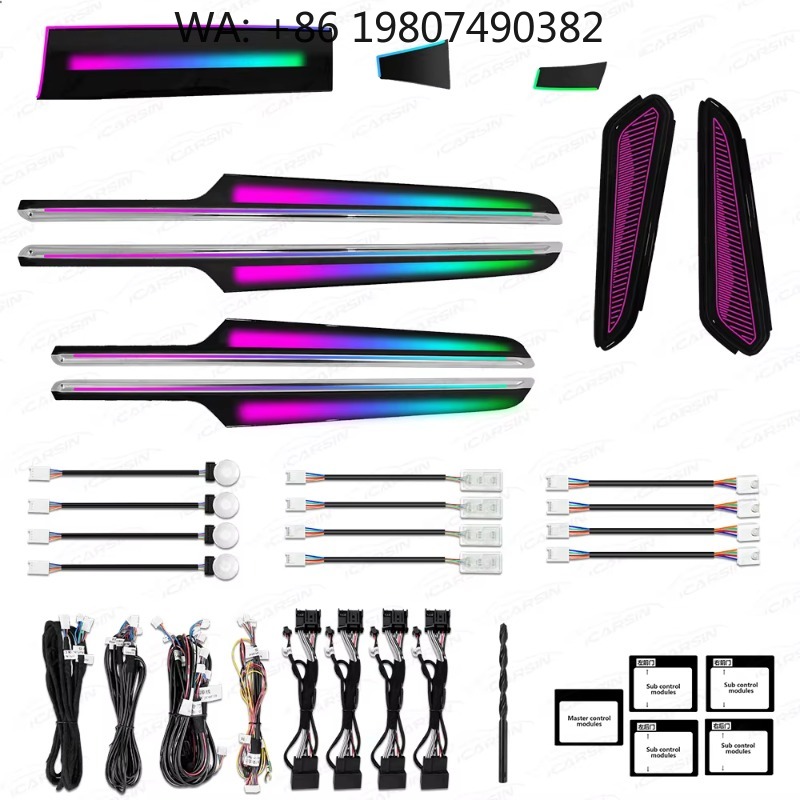 Car Accessories Light - 64-Farben RGB Dynamisches Atmosphärenlicht-Set 2014-2024 Auto-Innenausstattung