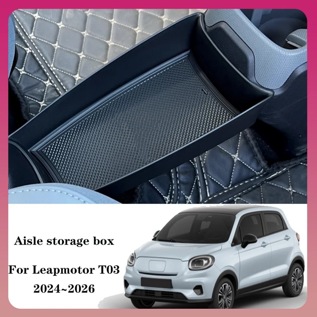 Car Accessories Papar - Für Leapmotor T03 2024 2025: Mittelkonsolen-Aufbewahrungsbox,