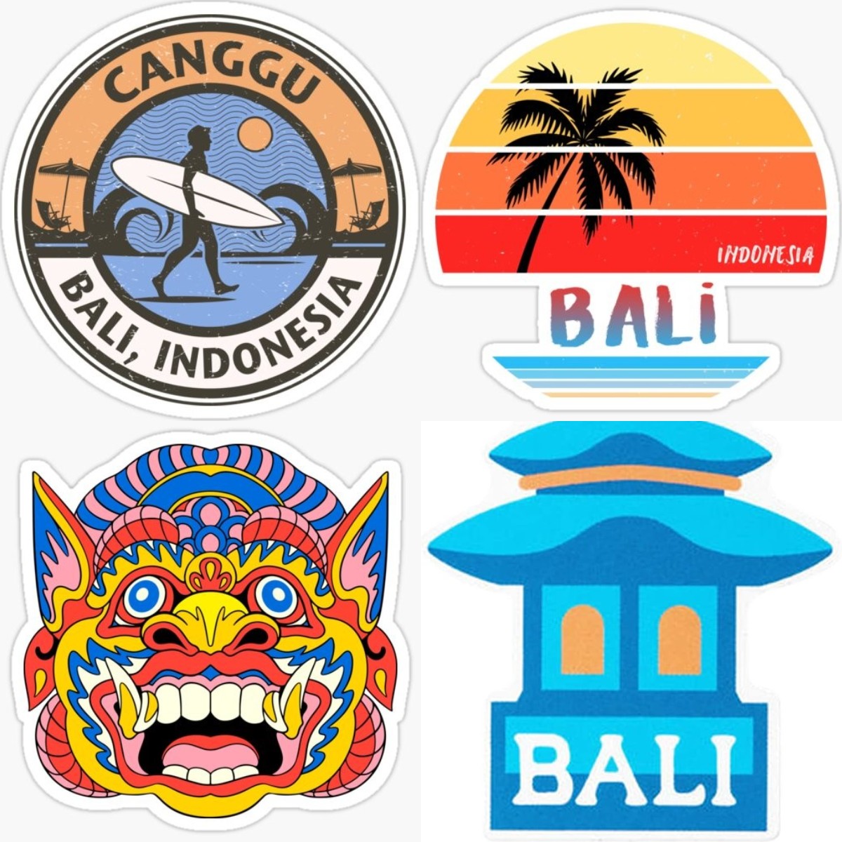 Car Accessories Bali - Bali Vinyl Aufkleber Indonesien Reise aufkleber