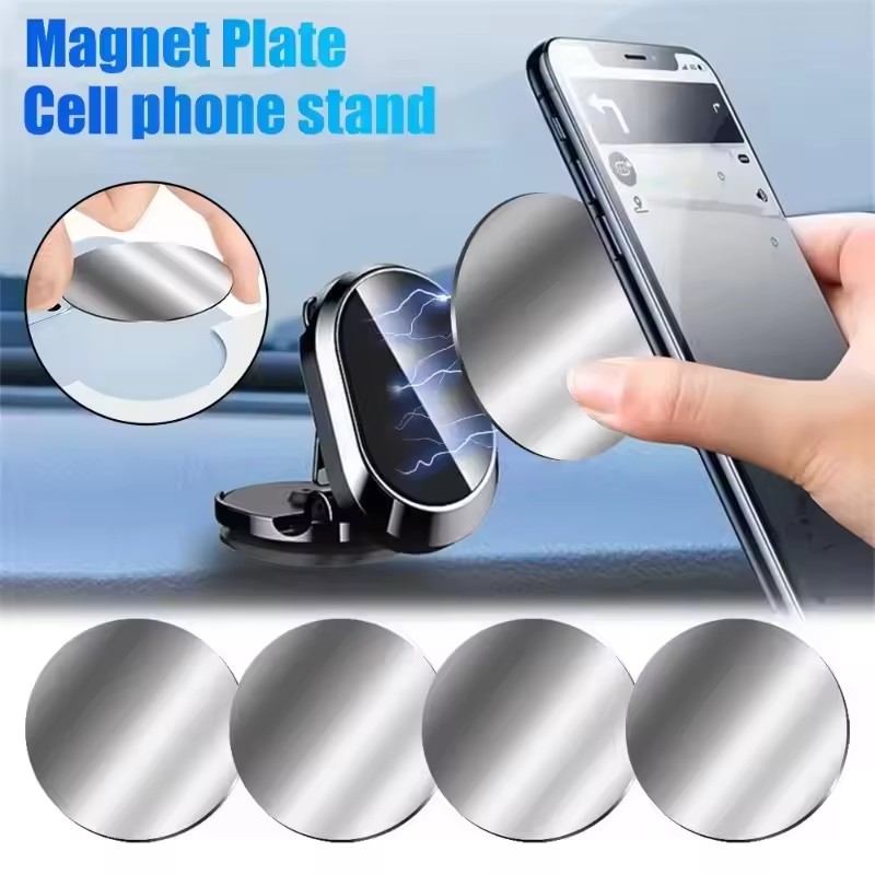 Car Accessories Gifts - 50/1 Stück Metallplatte für Magnet-Autotelefonhalter Runde