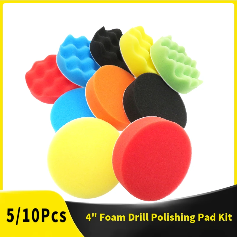 Car Wax Polishing Pad - 5/10 Stück 4 Zoll Schaumbohrer Polierpad