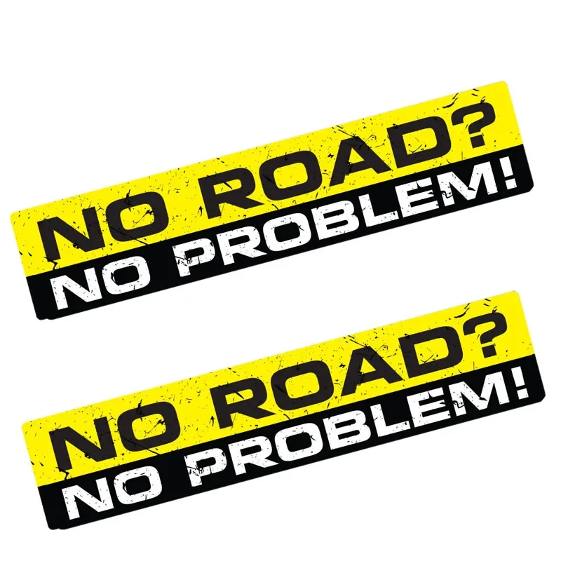 Car Accessories On Amazon - Autoaufkleber „NO ROAD NO PROBLEM“, Vinyl-Aufkleber,