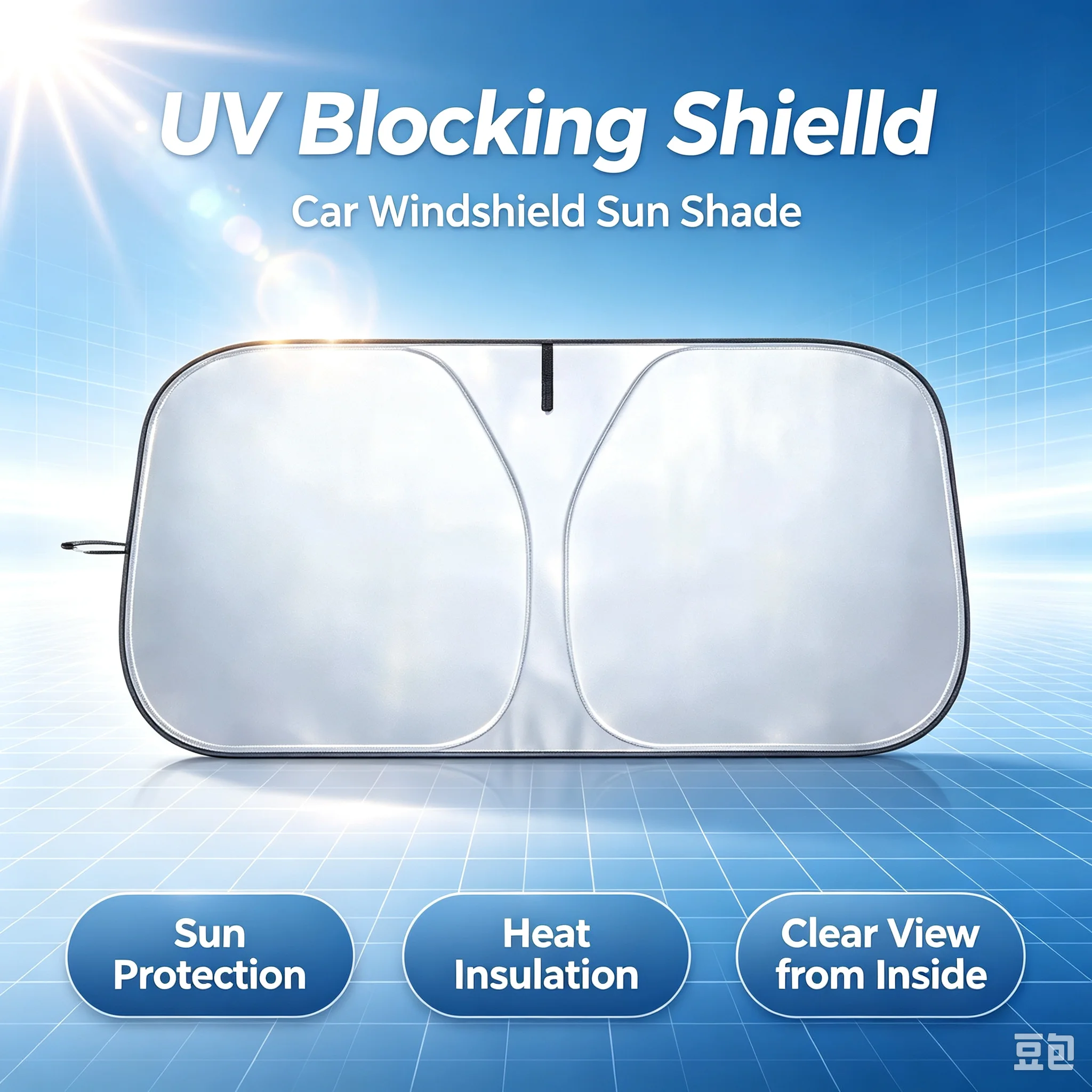 Car Accessories Gifts - Auto-Frontscheiben-Sonnenschutz UV-Schutz Sonnenschutzrollo Windschutzscheiben-Visierabdeckung Auto-Vorhang Sonnenschutz
