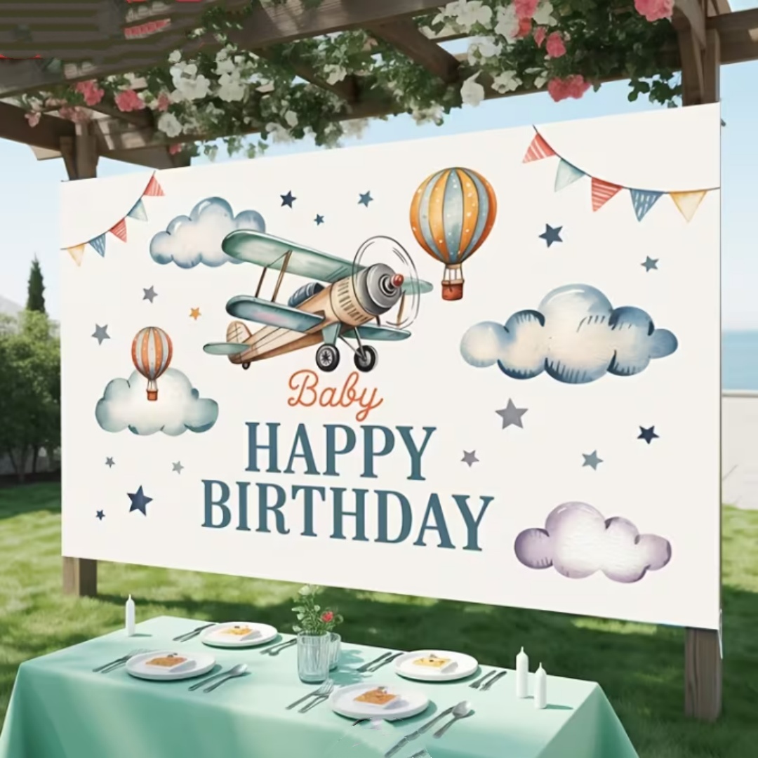 Flugzeug-Thema Kindergeburtsta – Car Accessories Banner Bewertung und Preis