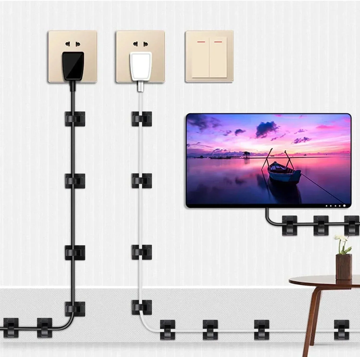 Selbst klebende USB-Kabel Orga – Car Cable Organizer Bewertung und Preis